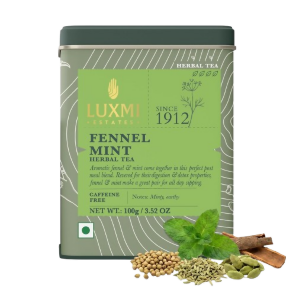 Luxmi Estates Fennel Mint Herbal Tea | Grocsy