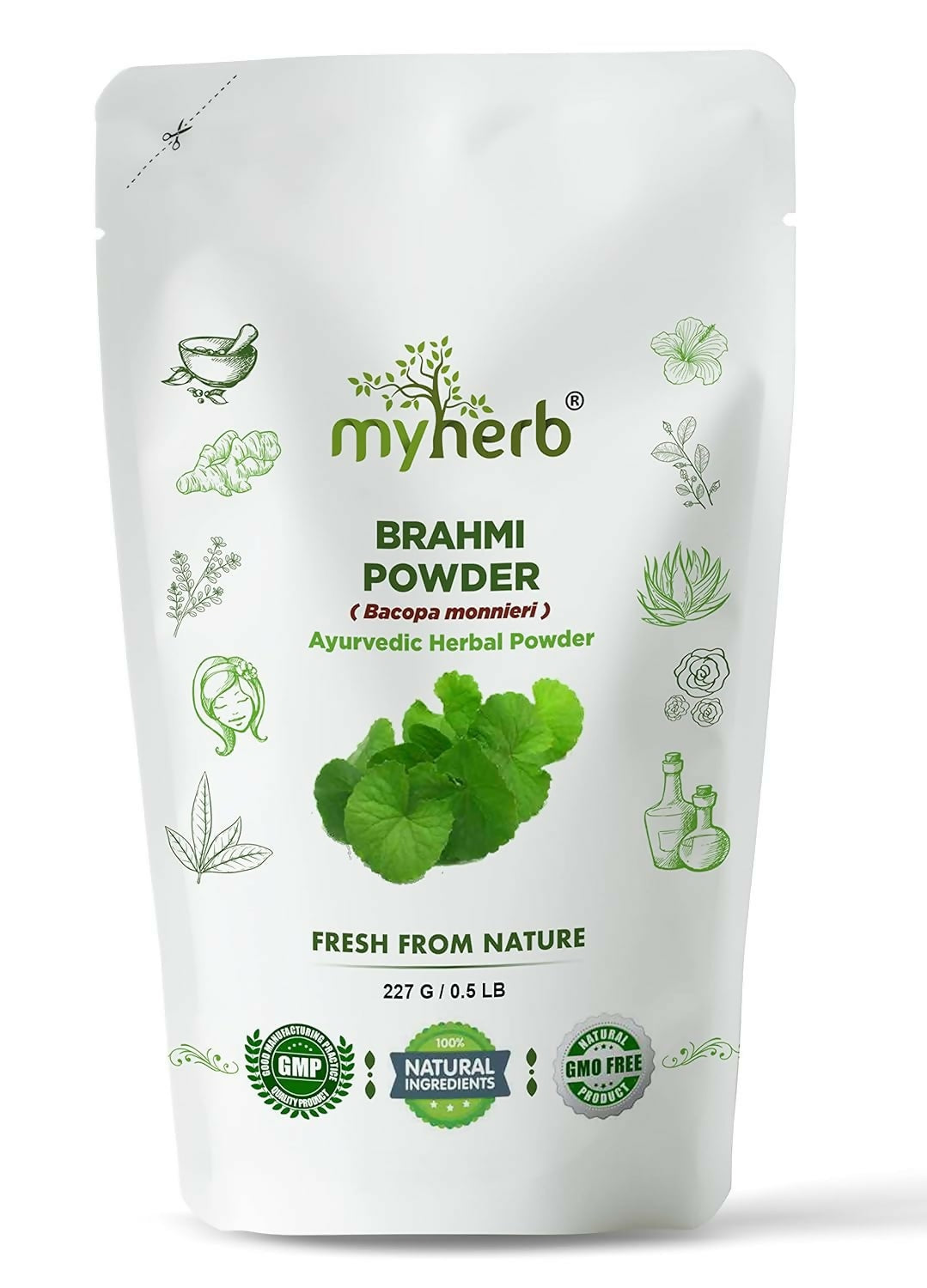 Myherb Pure Natural Organic Brahmi Powder | Grocsy