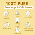 Wishcare 100% Pure Cold Pressed Olive Oil & Badam Rogan Sweet Almond Oil Combo | Grocsy