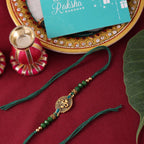 trueBrowns X Voylla Lord Ganesha Rakhi With Rudraksha | Grocsy