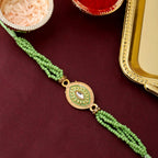 trueBrowns X Voylla Designer Beaded Rakhi With Roli Chaawal Pack | Grocsy