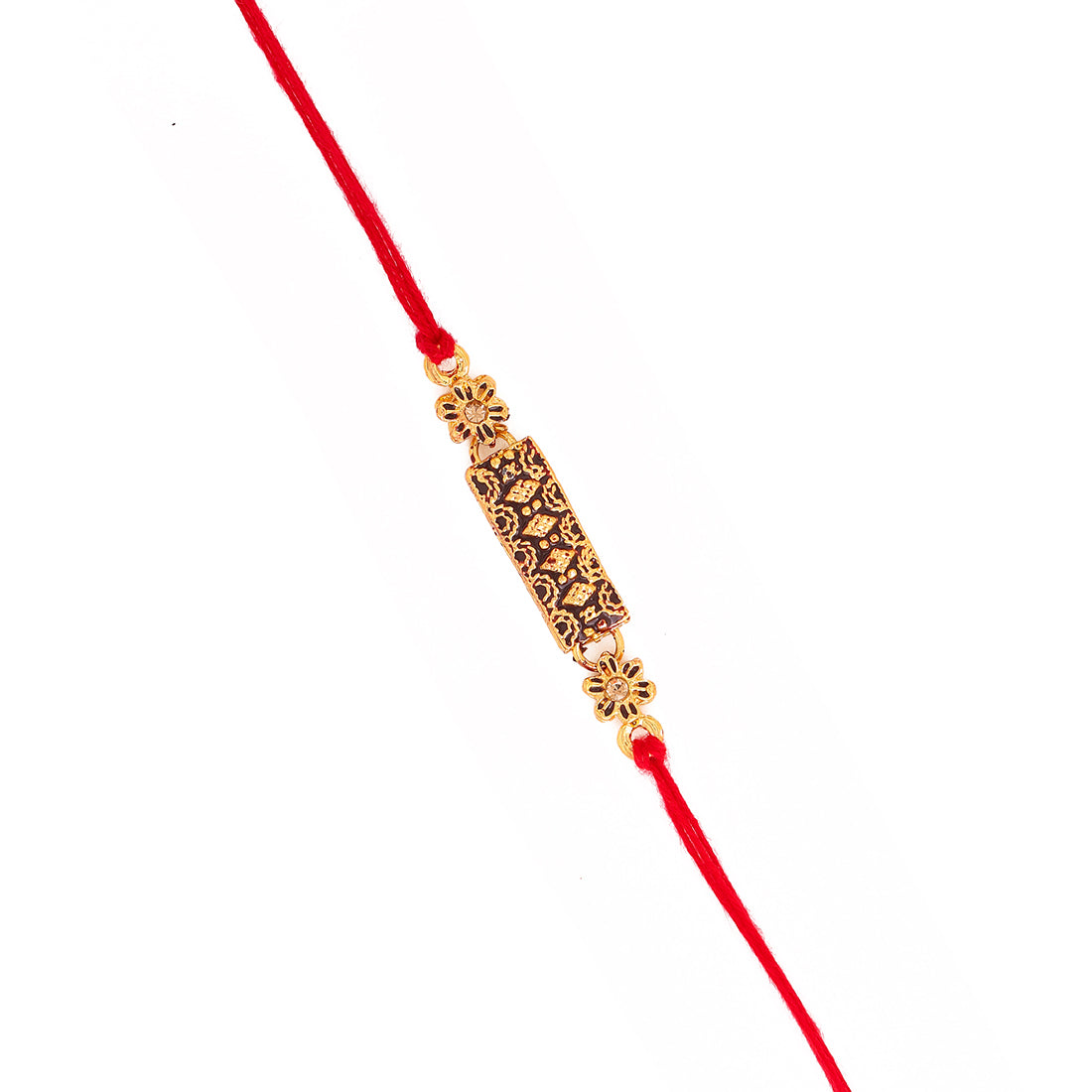 trueBrowns X Voylla Antique Floral Designer Rakhi With Roli Chaawal Pack | Grocsy