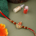 trueBrowns X Voylla Divine Rudraksha Ganesha Rakhi With Roli Chaawal Pack | Grocsy