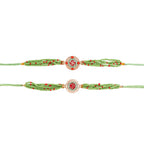 trueBrowns X Voylla Set of Two Beaded Rakhis With Roli Chaawal Pack | Grocsy