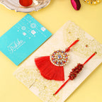 trueBrowns X Voylla Designer Bhaiya Bhabhi Rakhi Set With Roli Chaawal Pack | Grocsy