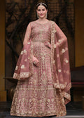 Light Purple Pure Butterfly Net Wedding Wear Anarkali Suit - Emponline | Grocsy