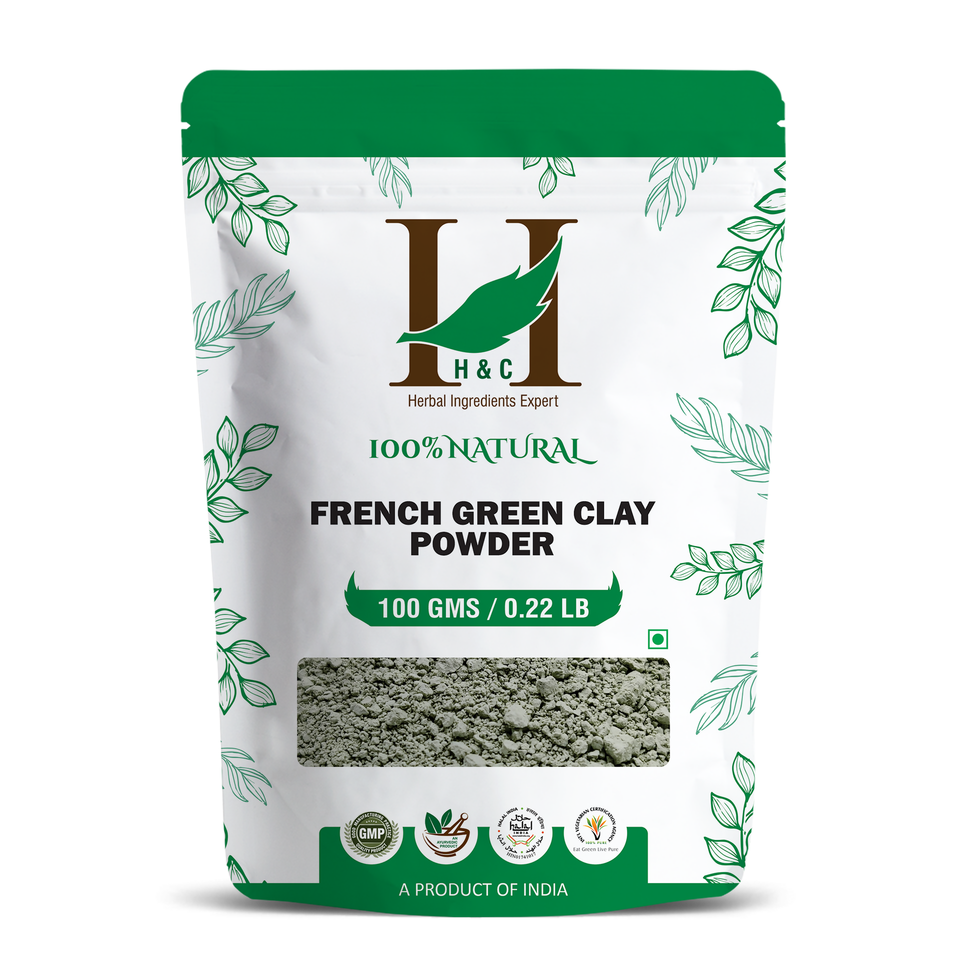 H&C Herbal French Green Clay Powder | Grocsy