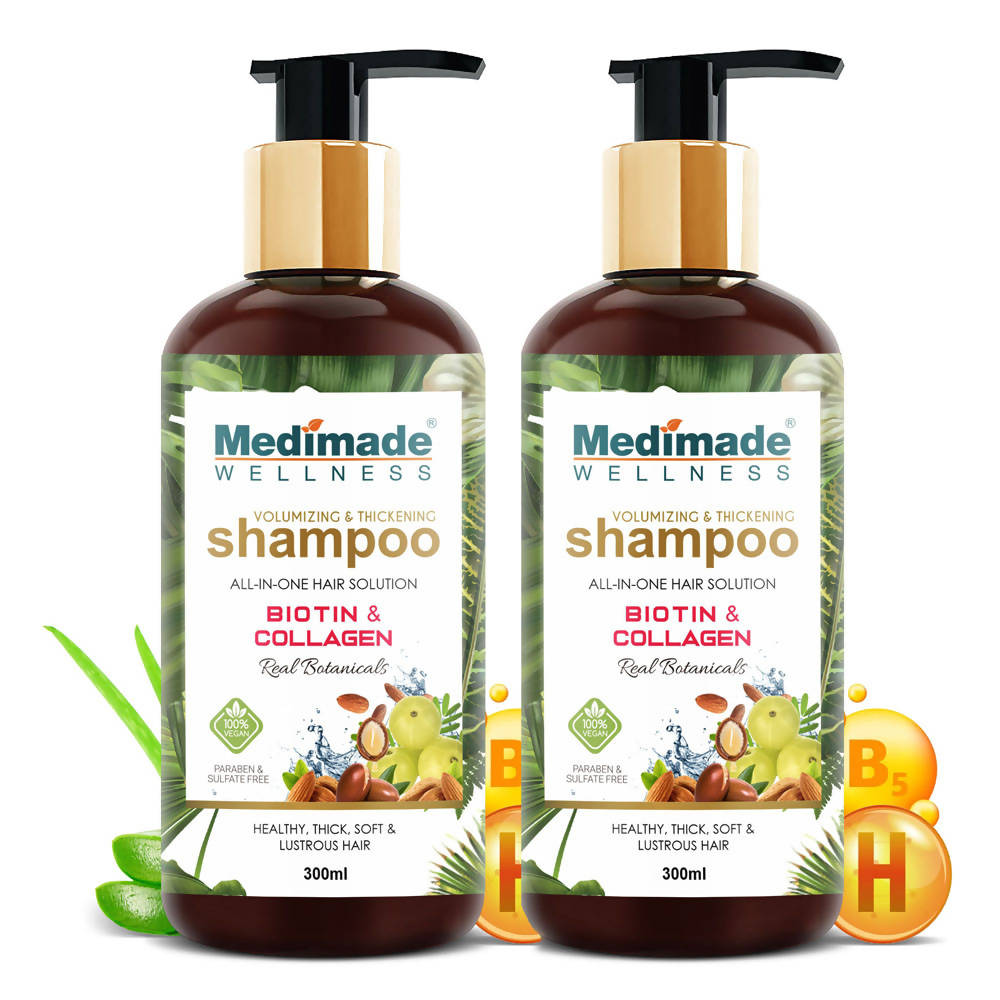 Medimade Wellness Volumizing and Thickening Shampoo with Biotin & Collagen | Grocsy