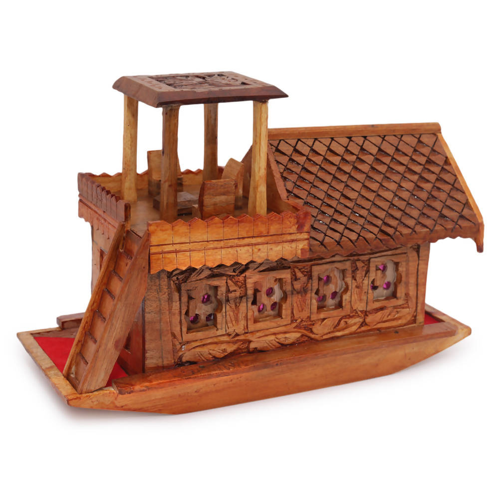 Nizalia Walnut Wood Houseboat | Grocsy