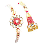 Traditional Meenakari Lumba And Kundan Rakhi Set | Grocsy