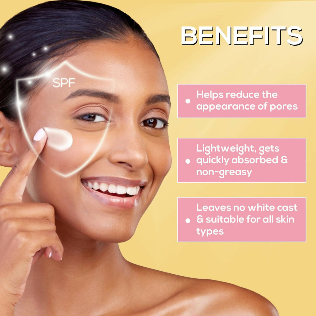Renee Pore Minimizing Sunscreen SPF 70 With 2% Niacinamide, 2% Peptide & 3% Multivitamins | Grocsy