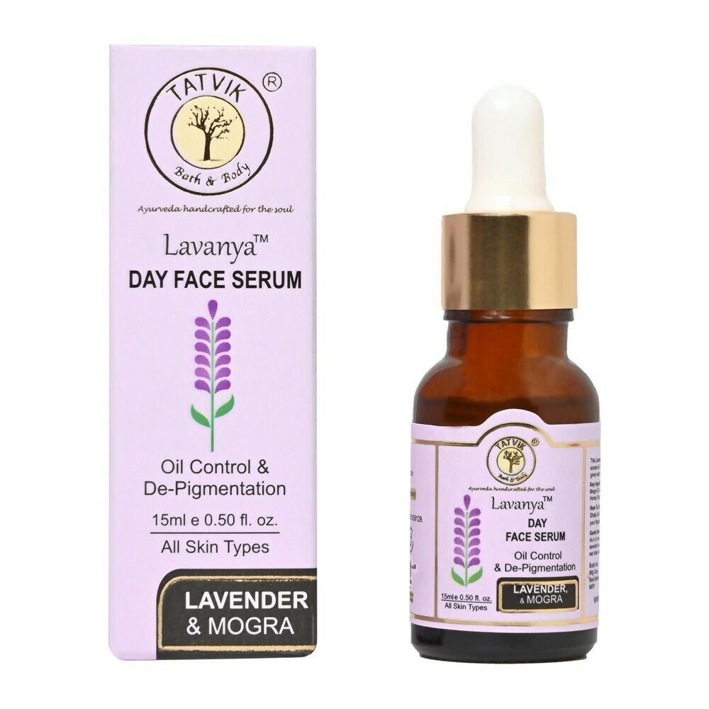 Tatvik Ayurveda Lavanya Day Face Serum (Lavender & Mogra) | Grocsy