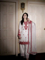Teeya Creation Womens Trendy Stylish Embroidery Thread Work Red Kurta Set | Grocsy