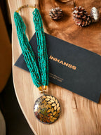 Inhanns Everyday Statement Beaded Pendant Necklace - Sea Green | Grocsy