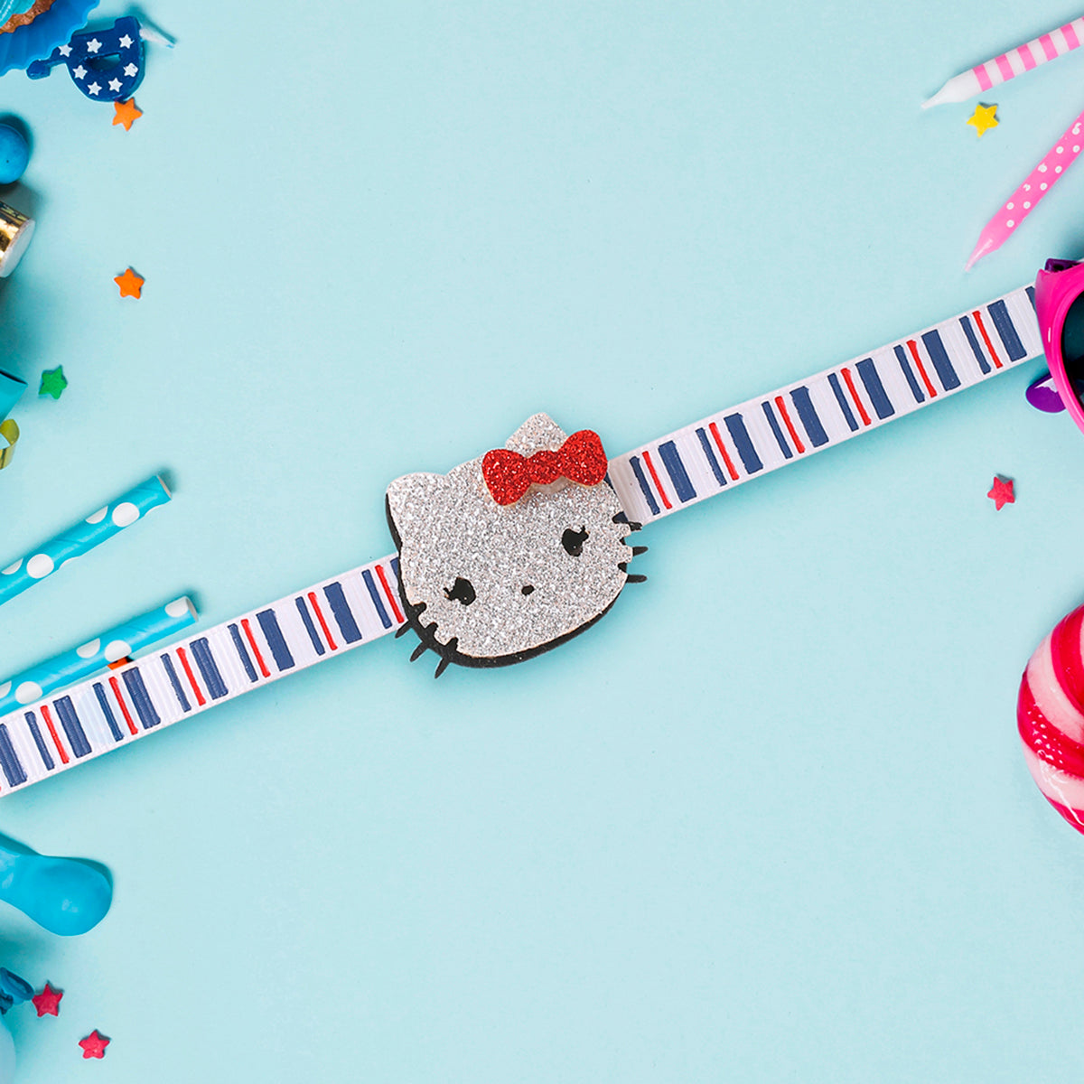 trueBrowns X Voylla Adorable Kitty Kids Rakhi With Roli Chaawal Pack | Grocsy