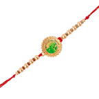 trueBrowns X Voylla Beige Beaded Enamel Rakhi With Roli Chaawal Pack | Grocsy