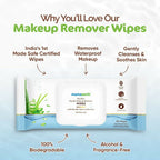 Mamaearth Micellar Gentle Makeup Remover Wipes | Grocsy
