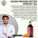 Ivory Natural Wood Pressed Bitter Apricot Oil Organic & Extra Virgin For Deep Moisturization, Gentle Hydration, And Youthful Glow | Grocsy