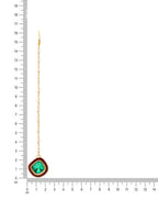 Ruby Raang Green and Red Meenakari Kundan Maang tikka | Grocsy