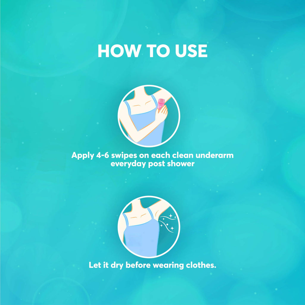 Eva Underarm Roll on Deodorant For Bright, Fresh & Smooth Underarms, Alcohol & Aluminium Free, For Women | Grocsy