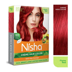 Nisha Creme Hair Color for Women - Flame Red | Grocsy