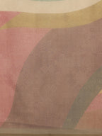 Multicolor Silk Blend Digital Print Striped Saree with Unstitched Blouse - Hiral Fashion | Grocsy