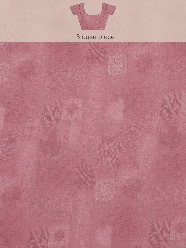 Multicolor Silk Blend Digital Print Striped Saree with Unstitched Blouse - Hiral Fashion | Grocsy