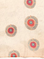 Beige Silk Blend Digital Print Geomatric Saree with Unstitched Blouse - Hiral Fashion | Grocsy