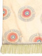 Beige Silk Blend Digital Print Geomatric Saree with Unstitched Blouse - Hiral Fashion | Grocsy