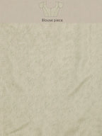 Beige Silk Blend Digital Print Geomatric Saree with Unstitched Blouse - Hiral Fashion | Grocsy