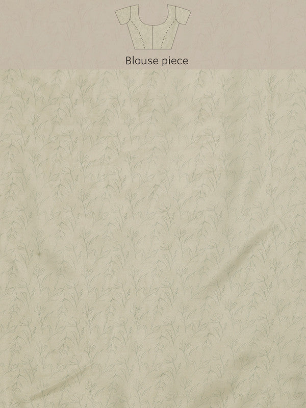 Beige Silk Blend Digital Print Geomatric Saree with Unstitched Blouse - Hiral Fashion | Grocsy