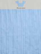 Blue Silk Blend Digital Print Warli Saree with Unstitched Blouse - Hiral Fashion | Grocsy