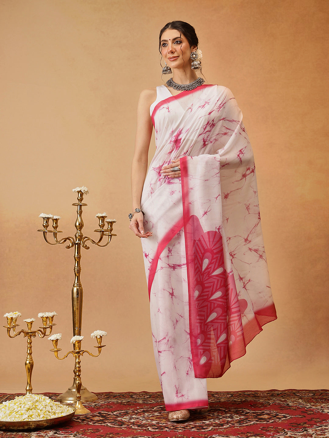 Hiral Fashion Pink Bollywood Mul Cotton Abstract Digital Printed Saree | Grocsy