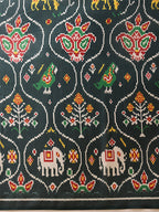 Hiral Fashion Green Bollywood Mul Cotton Ikkat Digital Printed Saree | Grocsy
