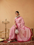 Hiral Fashion Pink Bollywood Mul Cotton Lahariya Digital Printed Saree | Grocsy