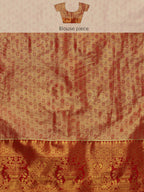 Green Pure Silk Woven Zari Design Floral Saree with Unstitched Blouse - Hiral Fashion | Grocsy