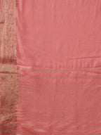 Light Pink Pure Viscose Chinon Zari Woven Solid Saree with Unstitched Blouse - Hiral Fashion | Grocsy