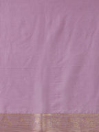 Purple Pure Viscose Chinon Zari Woven Solid Saree with Unstitched Blouse - Hiral Fashion | Grocsy