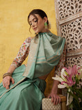 Turquoise Pure Viscose Chinon Zari Woven Solid Saree with Unstitched Blouse - Hiral Fashion | Grocsy
