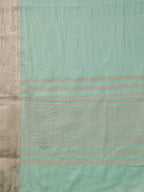 Turquoise Pure Viscose Chinon Zari Woven Solid Saree with Unstitched Blouse - Hiral Fashion | Grocsy