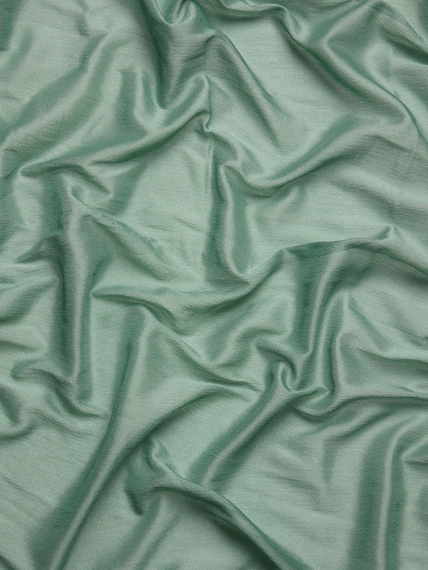 Turquoise Pure Viscose Chinon Zari Woven Solid Saree with Unstitched Blouse - Hiral Fashion | Grocsy
