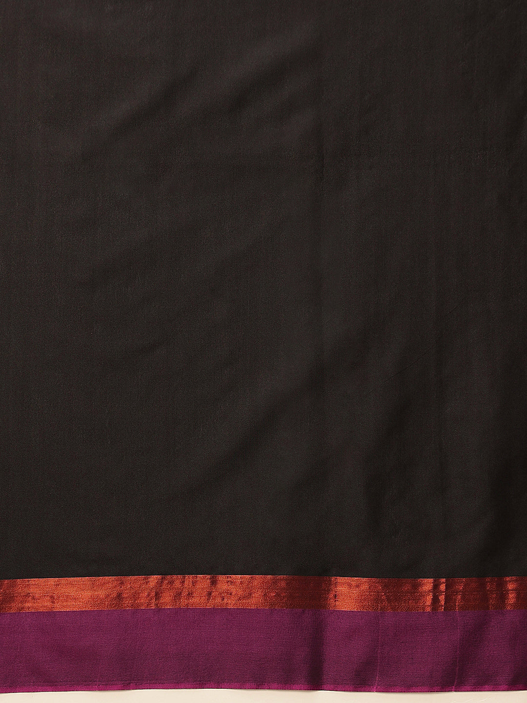 Hiral Fashion Black Banarasi Art Silk Solid Saree | Grocsy