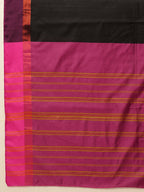Hiral Fashion Black Banarasi Art Silk Solid Saree | Grocsy