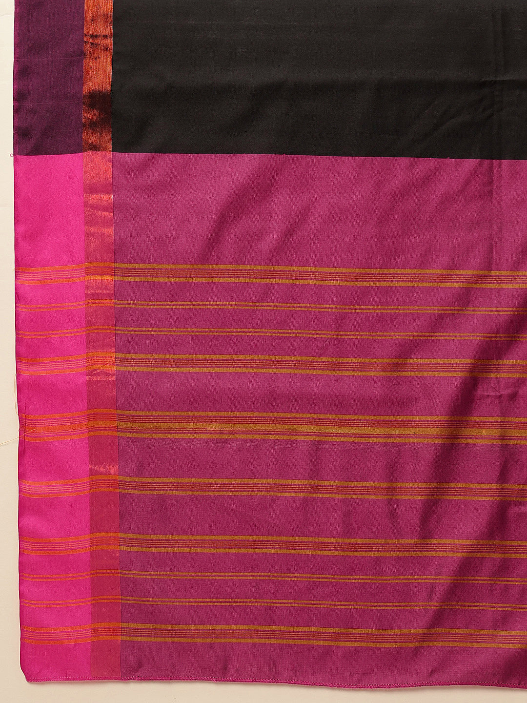 Hiral Fashion Black Banarasi Art Silk Solid Saree | Grocsy