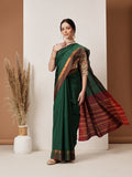 Hiral Fashion Green Banarasi Art Silk Solid Saree | Grocsy