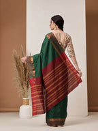Hiral Fashion Green Banarasi Art Silk Solid Saree | Grocsy