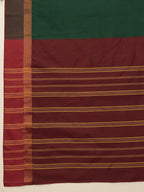 Hiral Fashion Green Banarasi Art Silk Solid Saree | Grocsy