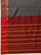 Hiral Fashion Grey Banarasi Art Silk Solid Saree | Grocsy