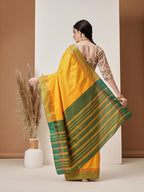 Hiral Fashion Mustard Banarasi Art Silk Solid Saree | Grocsy