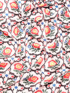 White Silk Blend Digital Print Patola Saree with Unstitched Blouse - Hiral Fashion | Grocsy